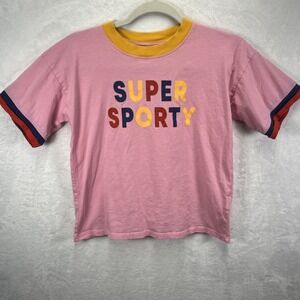 Mini Rodini Crewneck Shirt Girls 7-9Y Super Sporty Colorful Organic Cotton